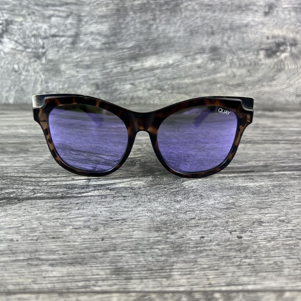 QUAY Australia "It’s My Way Gold" Oversized Black Cat Eye Sunglasses